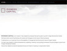 Tablet Screenshot of pioneercapital.co.nz